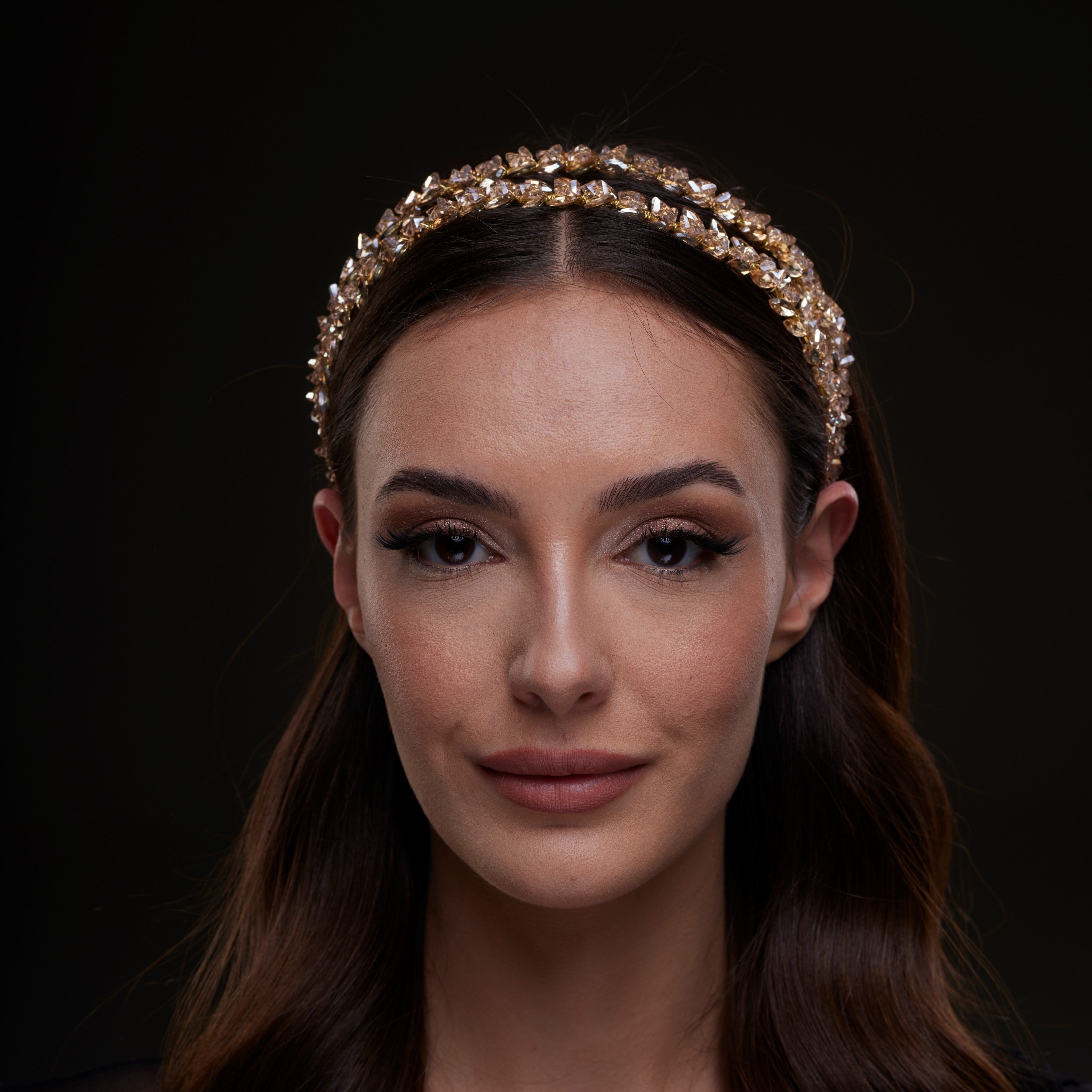 Gold  Crystal Beaded Hairband
