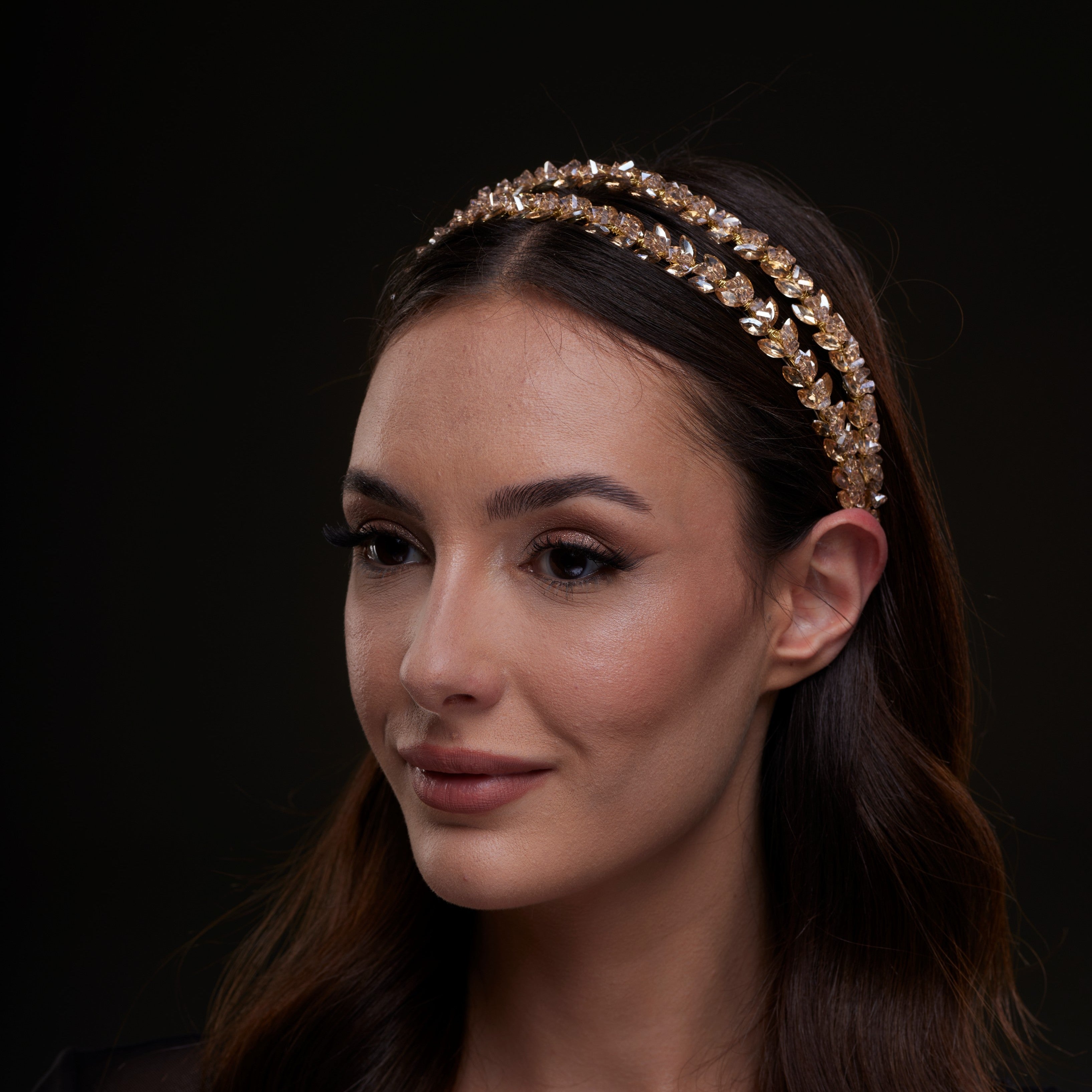 Gold  Crystal Beaded Hairband