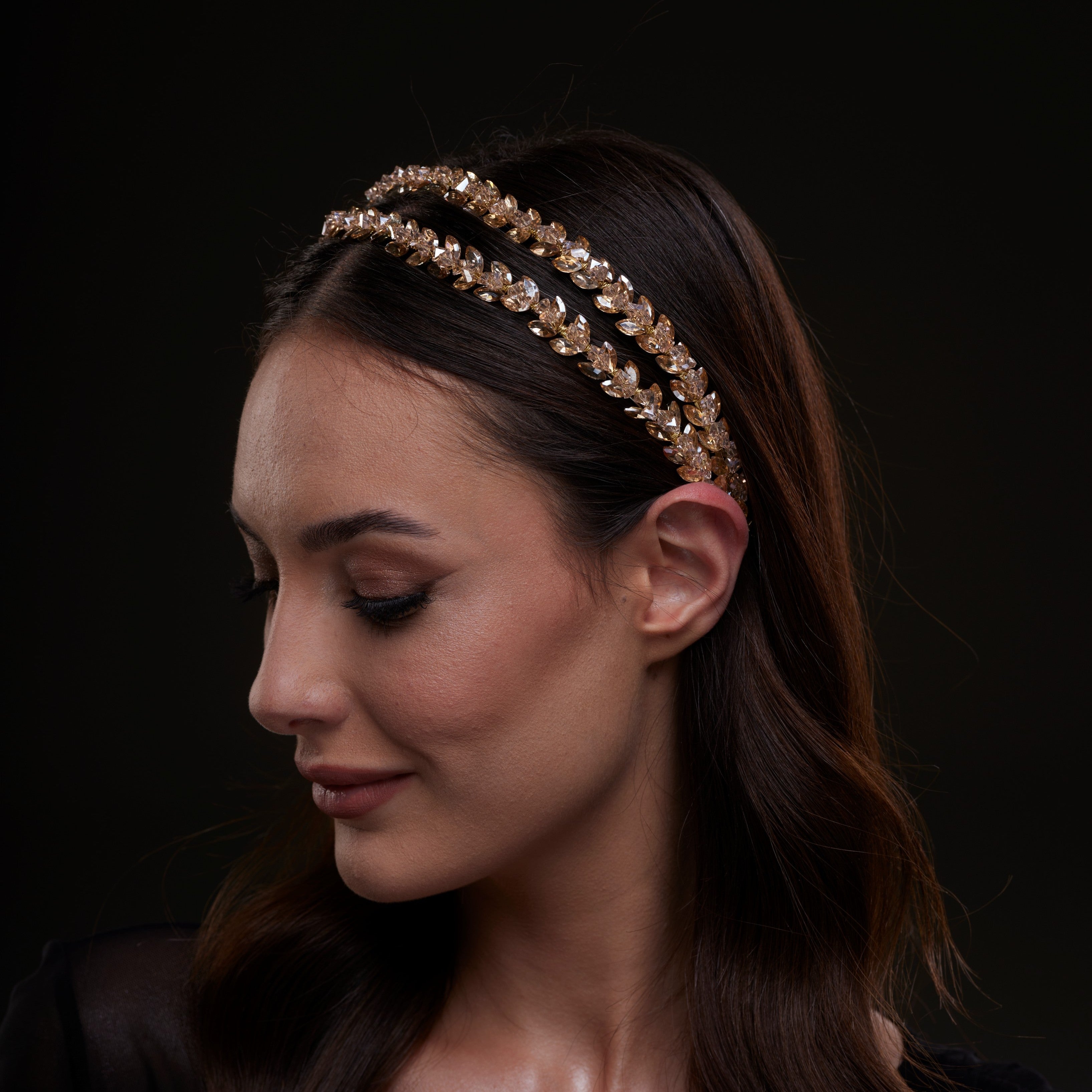 Gold  Crystal Beaded Hairband