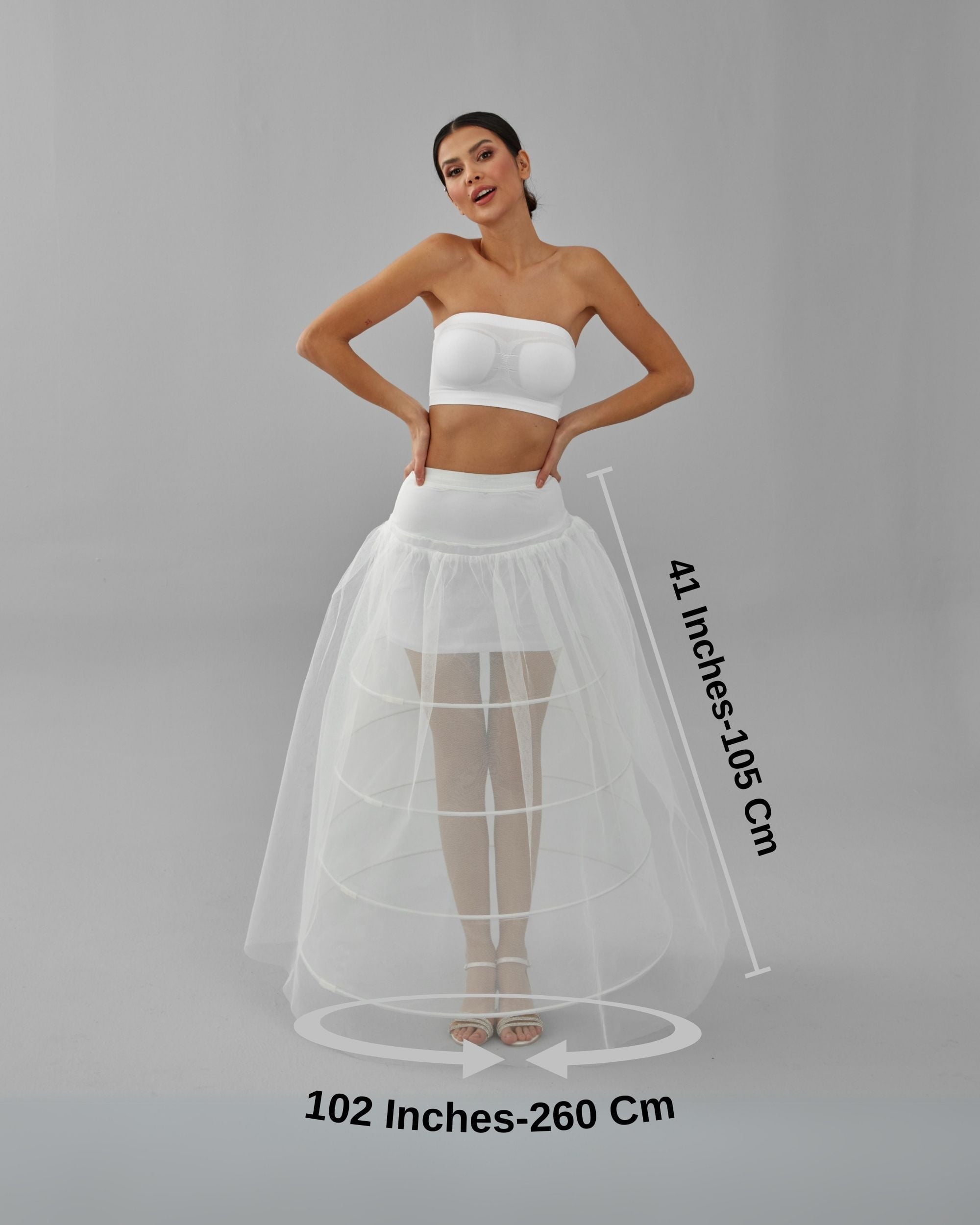 White Wedding Dress Underskirt - Petticoat for Enhanced Silhouette and Comfort