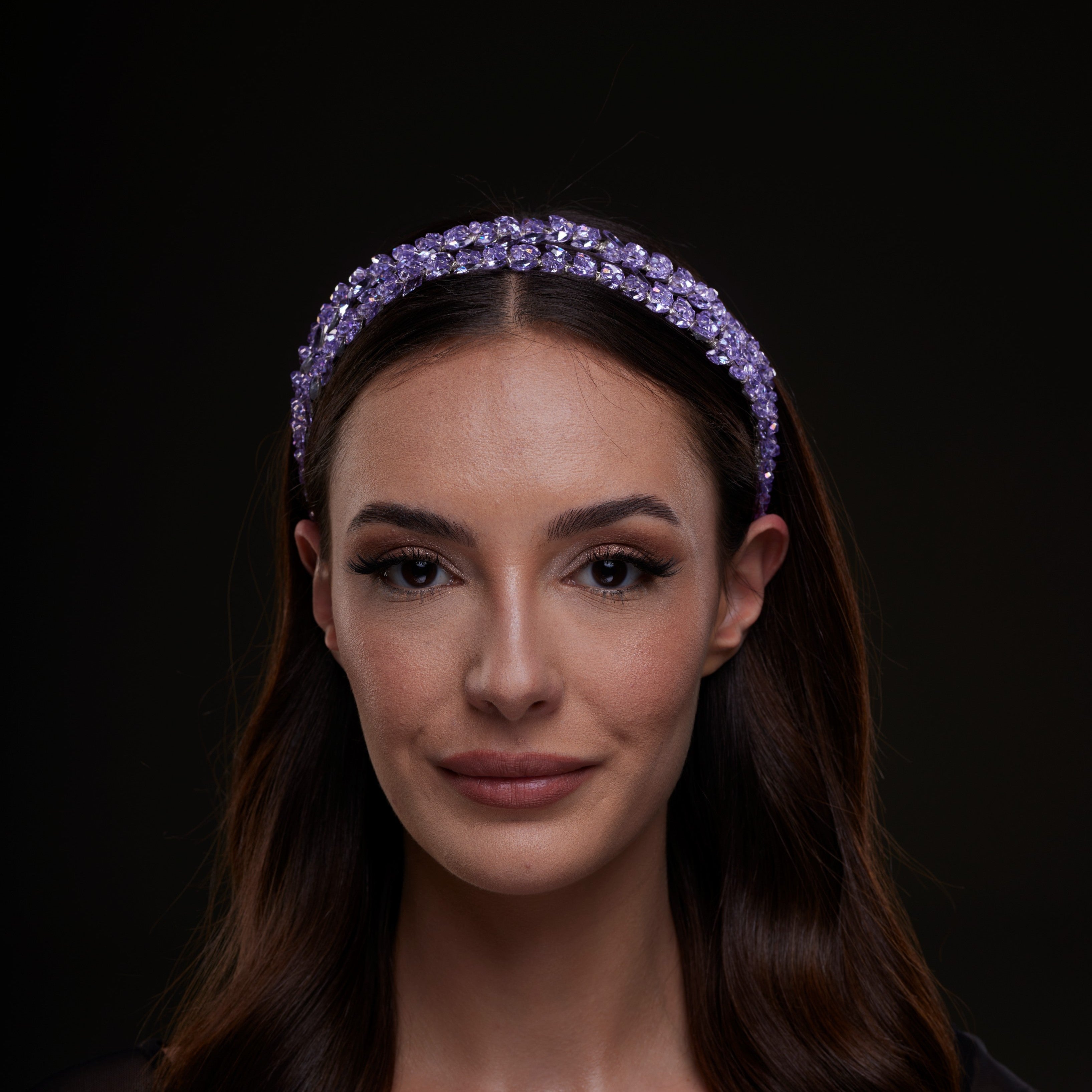 Lavender Crystal Beaded Hairband