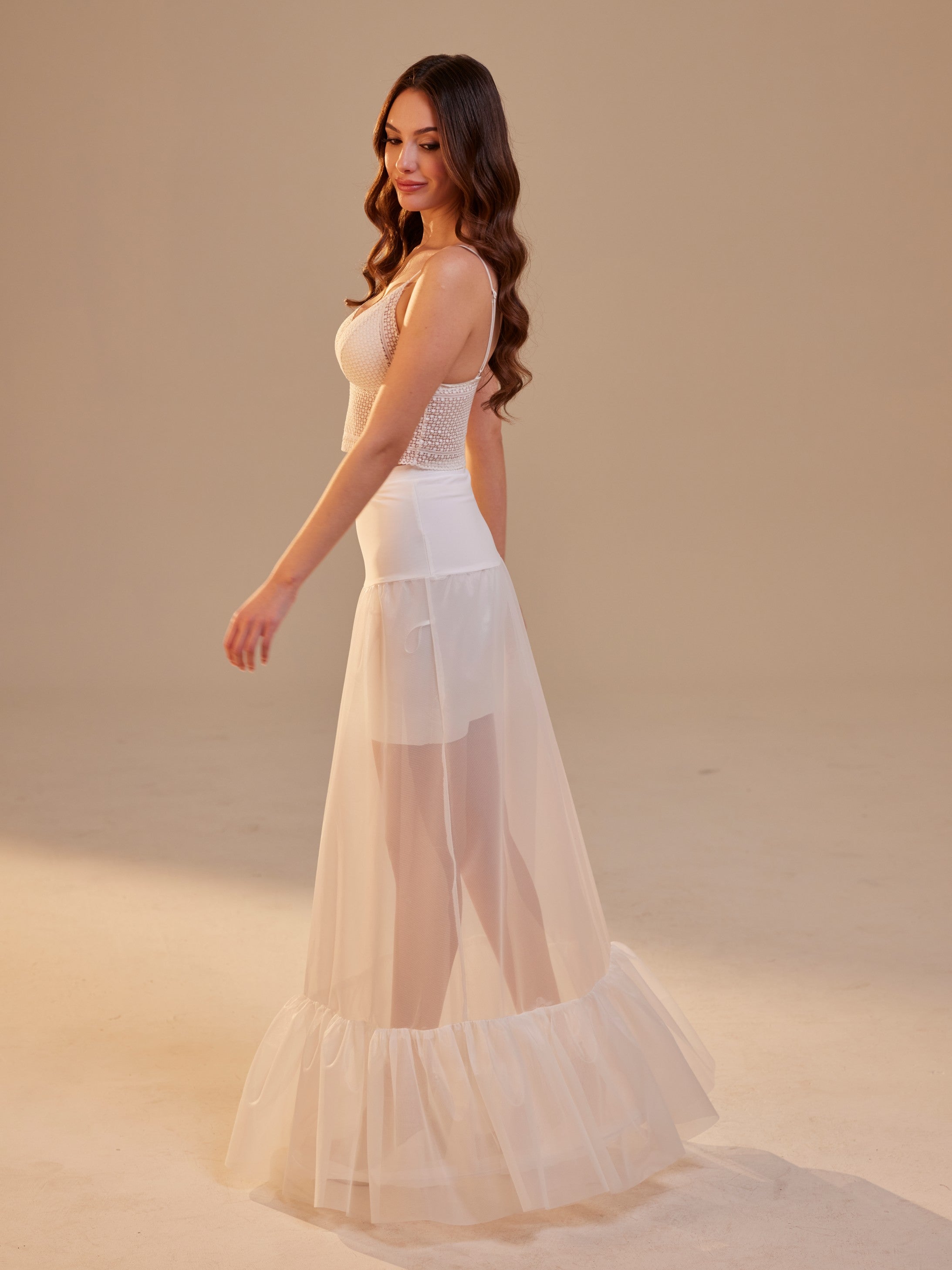 mermaid slip for wedding dress White Mermaid Satin Lace Off Shoulder Wedding Dresses With Train, MW868