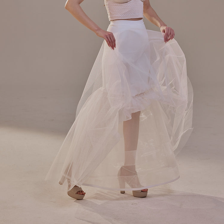 Mermaid Petticoat with Corsage and Hard Net Tulle Underskirt  ,Wedding Crinoline with Petticoat Netting Fabric