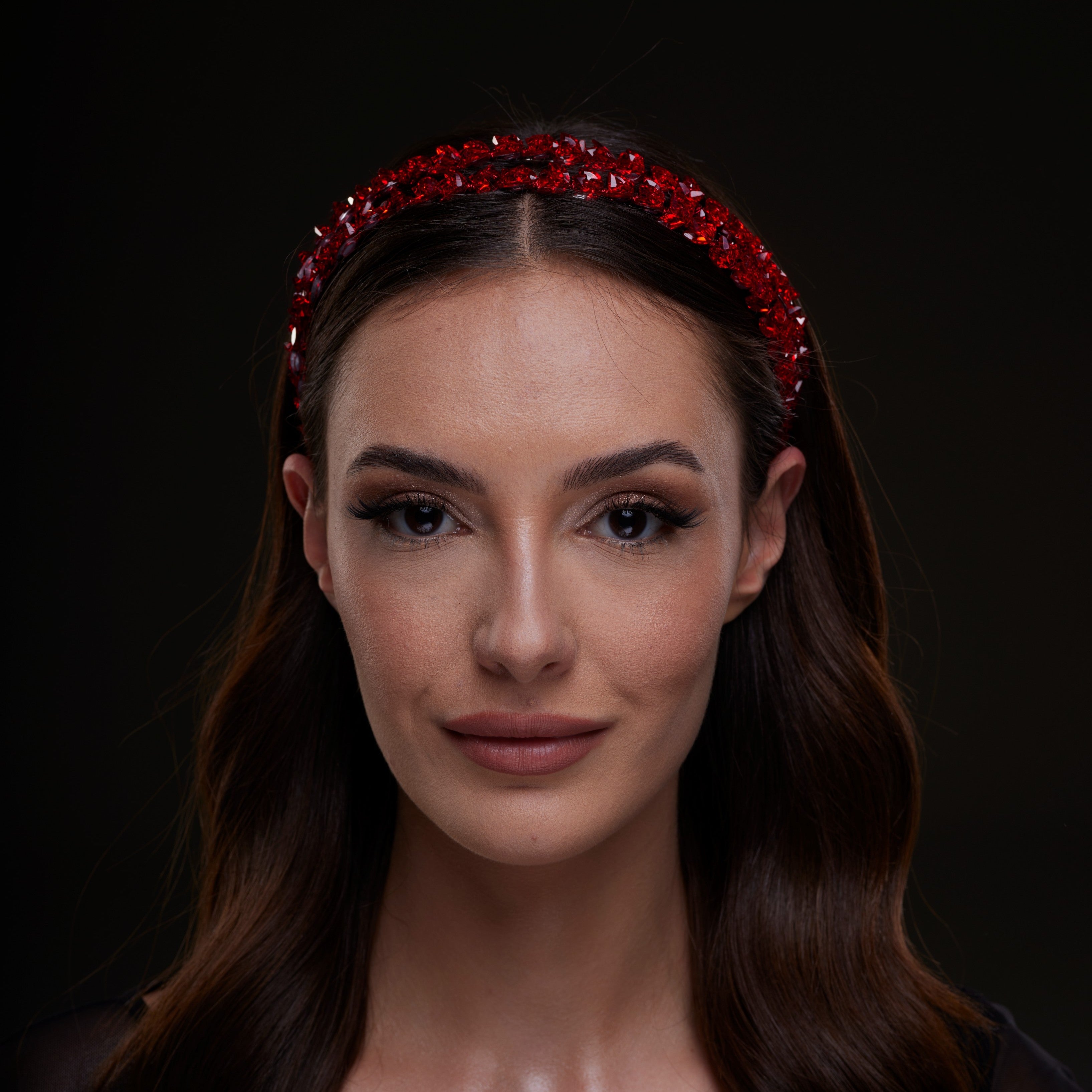 Red Crystal Beaded Hairband