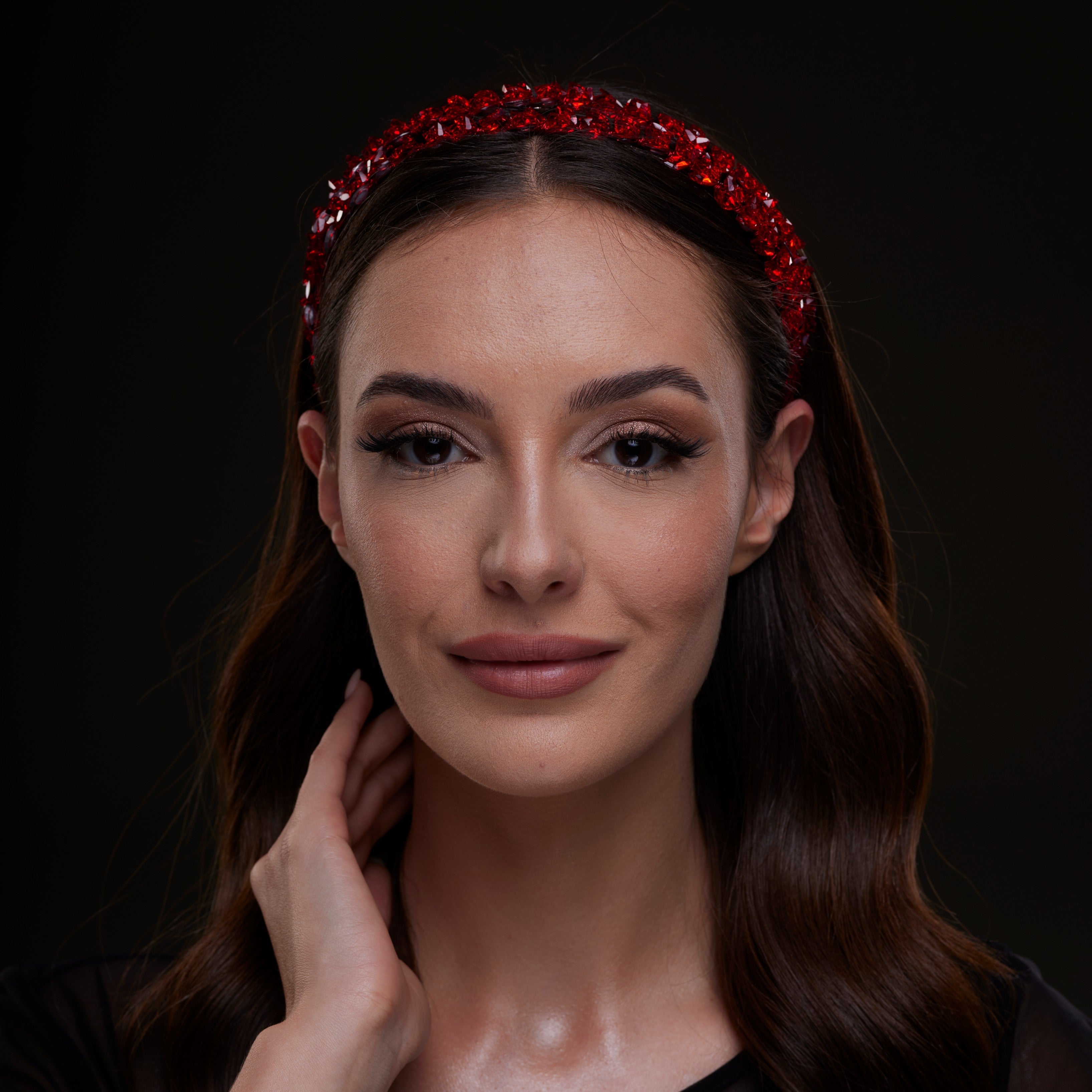 Red Crystal Beaded Hairband