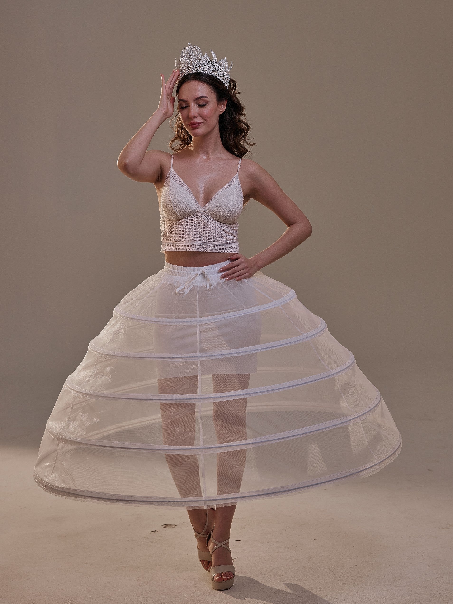 Short Crinoline Petticoat Skirt , Hoop Skirt for Wedding Dress & Quinceañera