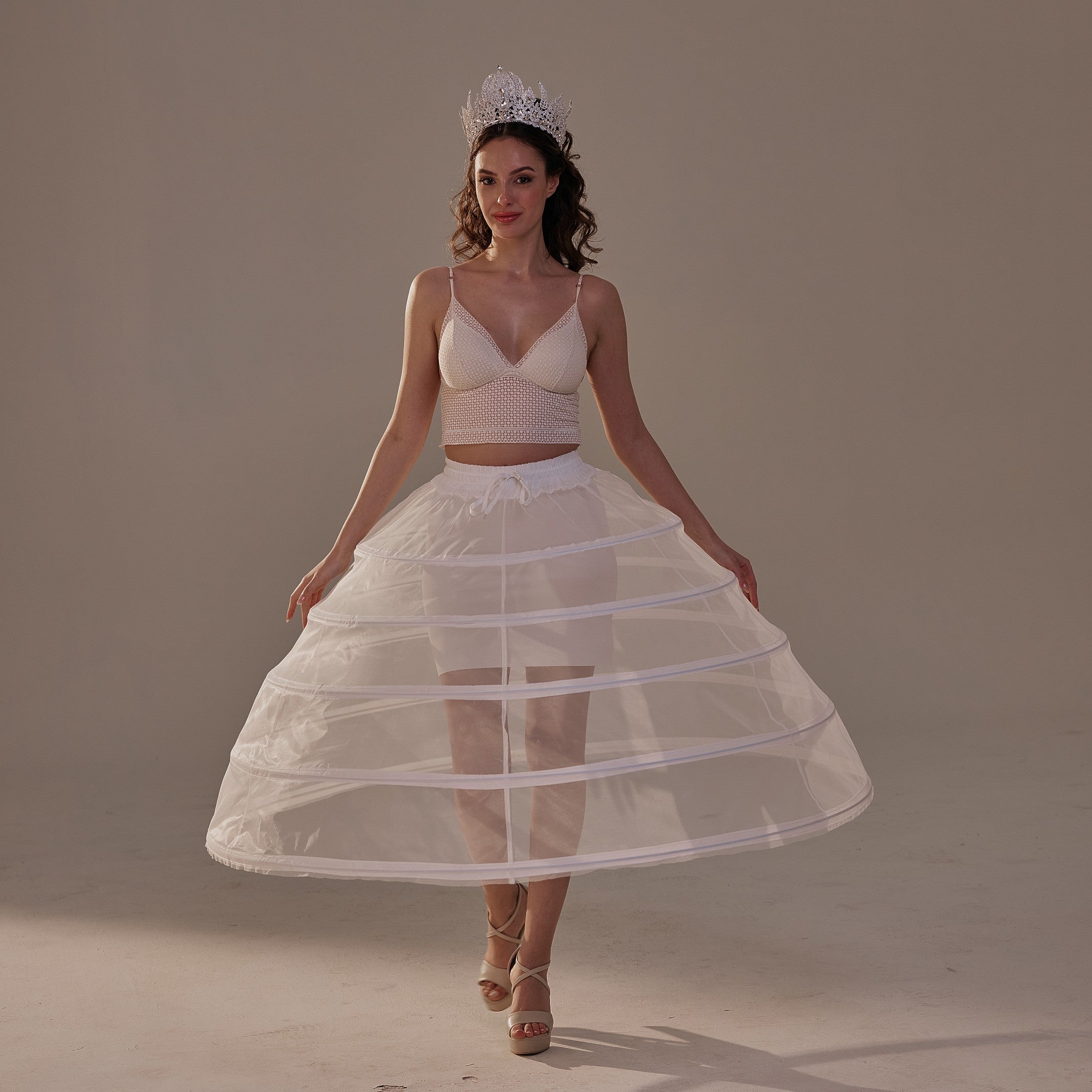 Short Crinoline Petticoat Skirt , Hoop Skirt for Wedding Dress & Quinceañera