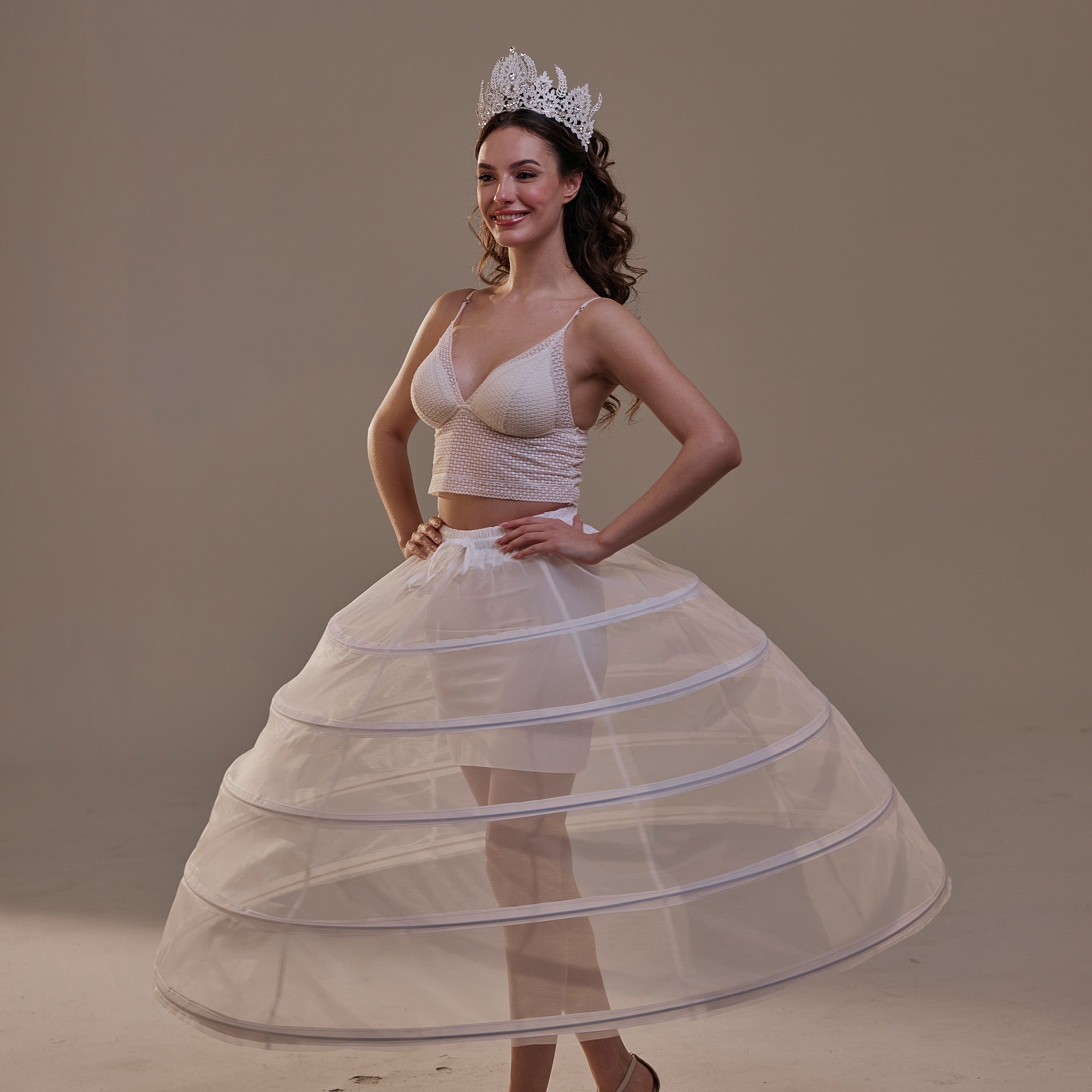 Short Crinoline Petticoat Skirt , Hoop Skirt for Wedding Dress & Quinceañera