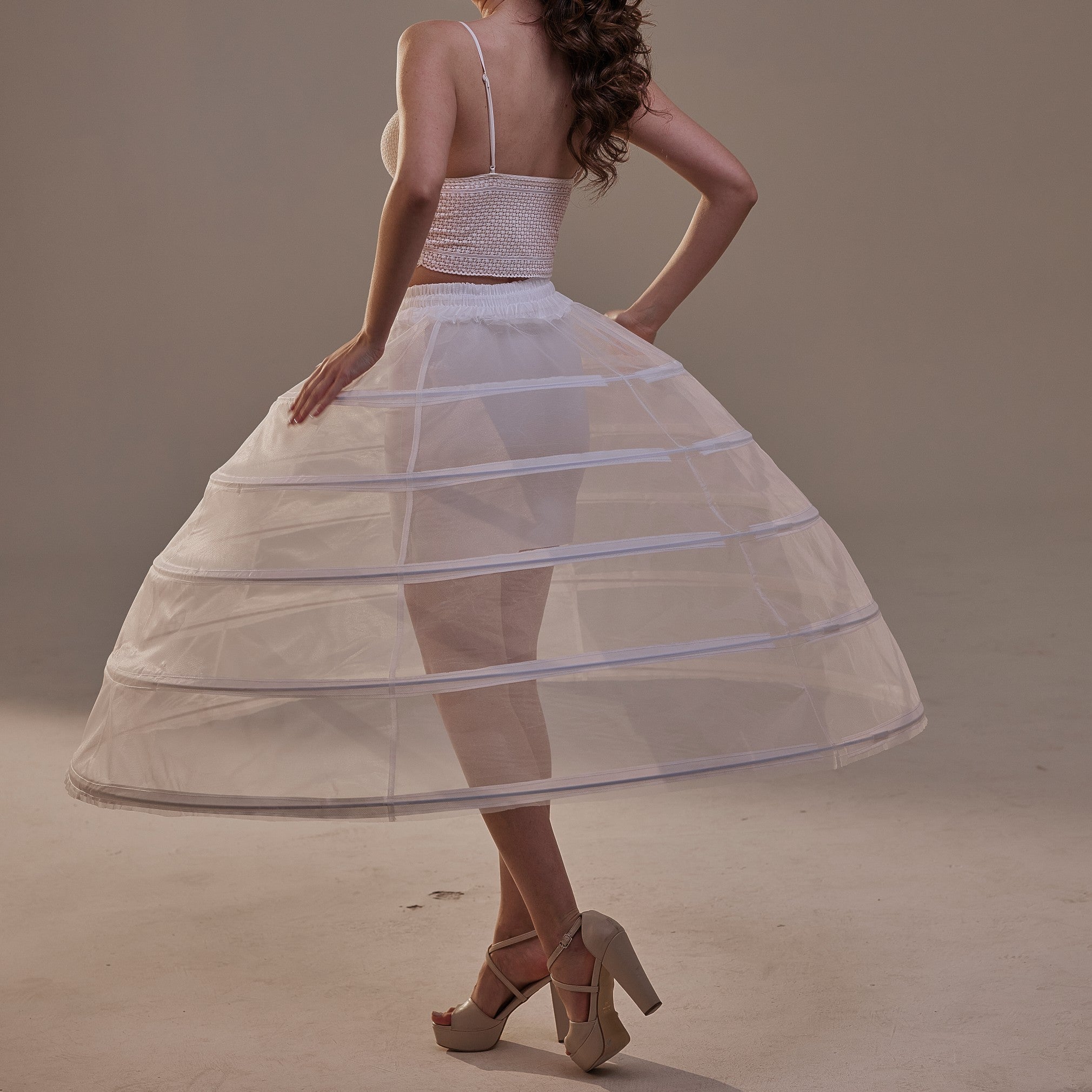 Short Crinoline Petticoat Skirt , Hoop Skirt for Wedding Dress & Quinceañera