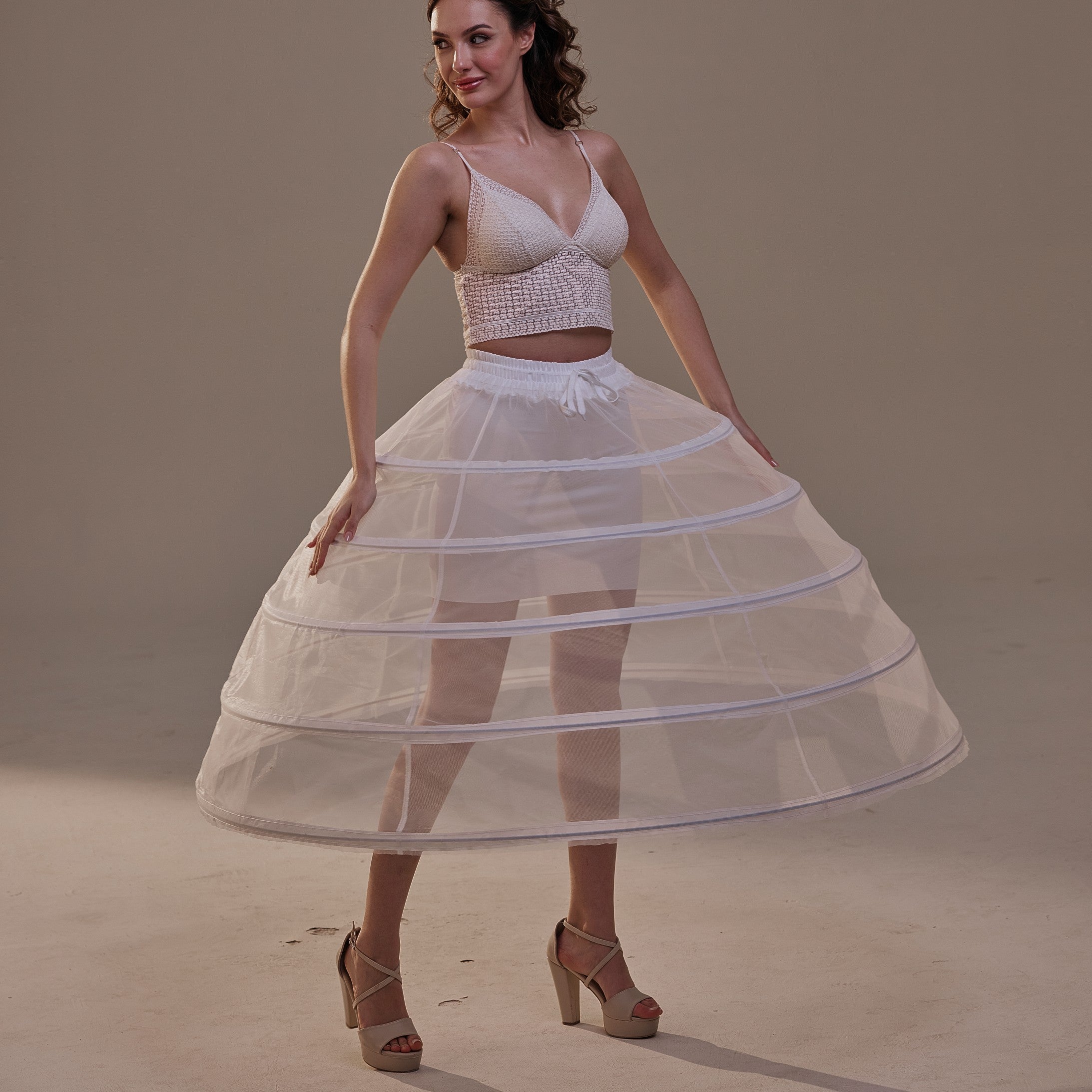 Short Crinoline Petticoat Skirt , Hoop Skirt for Wedding Dress & Quinceañera