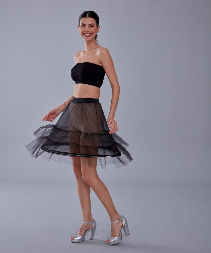 Wedding Dress Underskirt,Black Petticoat