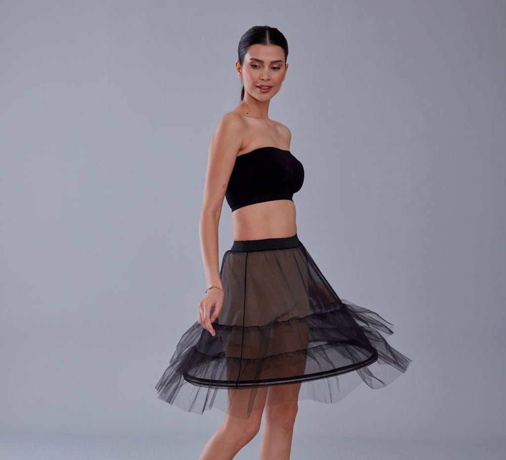 Wedding Dress Underskirt,Black Petticoat