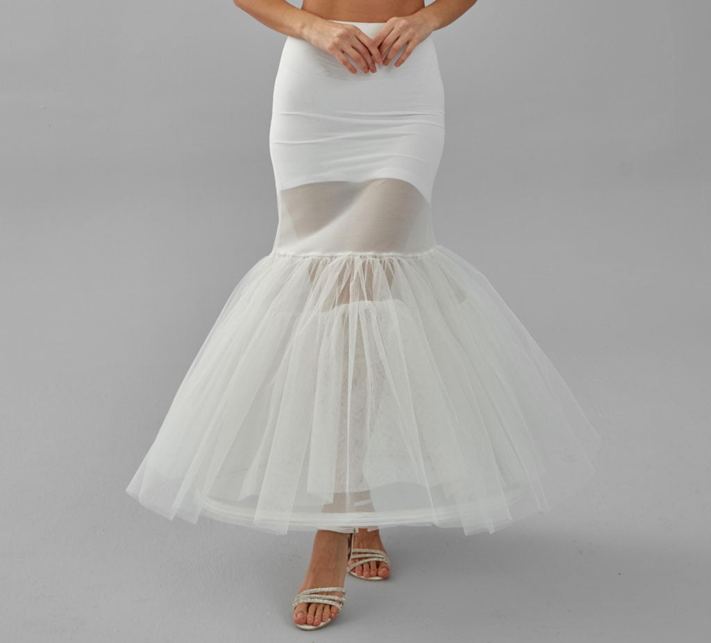 Mermaid Petticoat, Wedding Dress Underskirt, White Petticoat