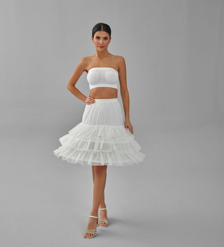 Lining Skirt Petticoat, Wedding Dress Underskirt, Black and White Petticoat