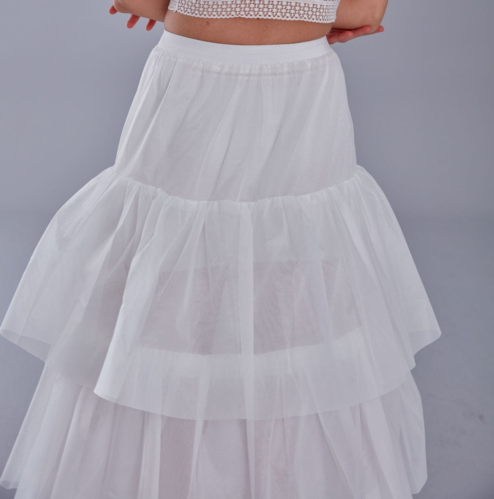 Bridal Gown Underskirt, White Petticoat