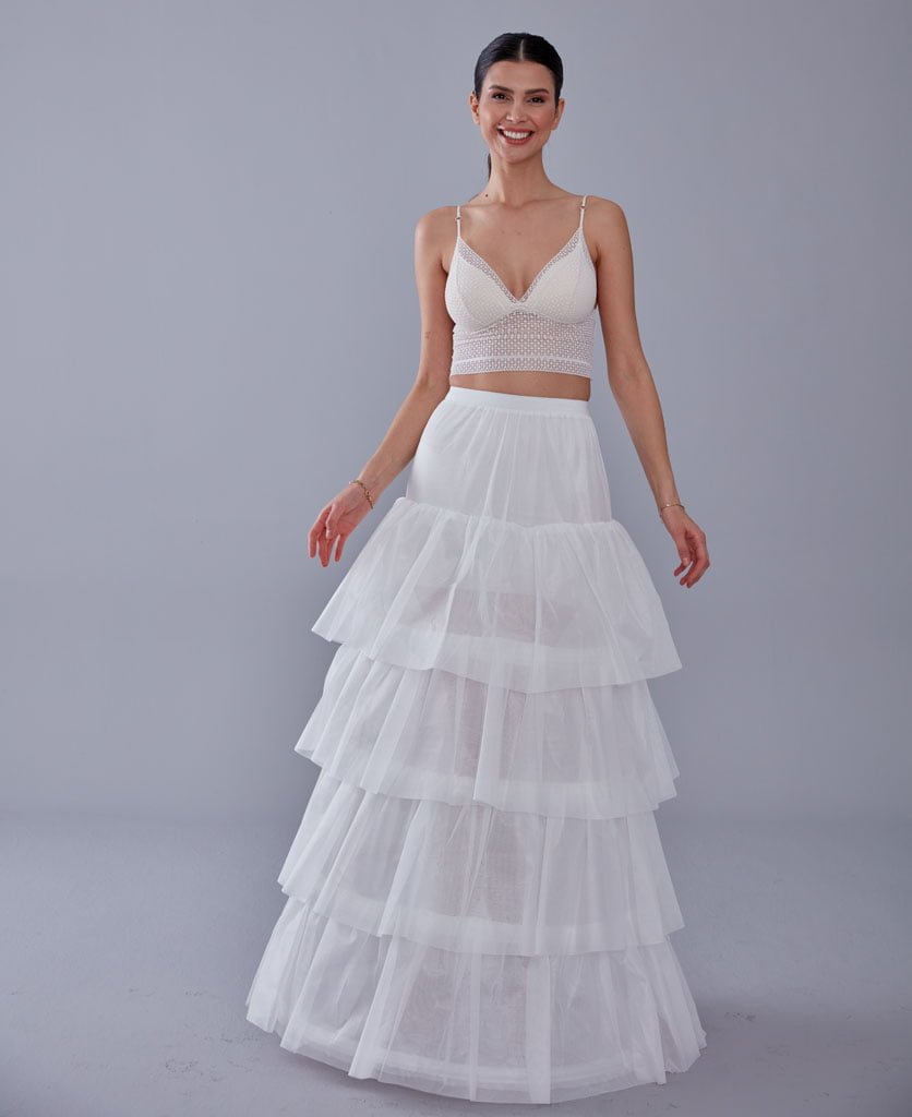 Bridal Gown Underskirt, White Petticoat