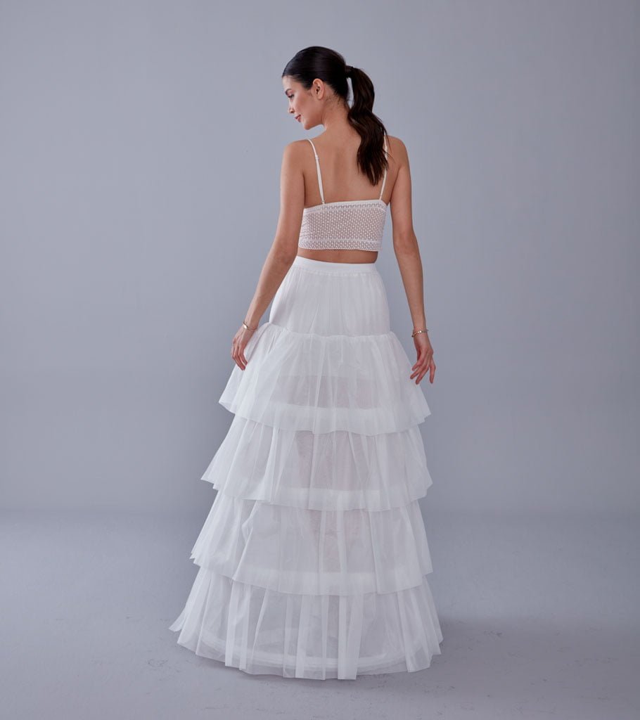 Bridal Gown Underskirt, White Petticoat