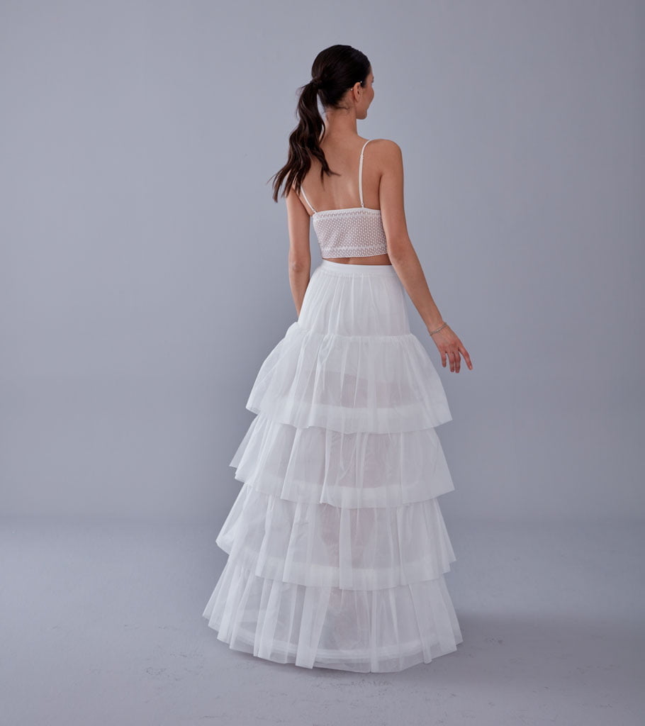 Bridal Gown Underskirt, White Petticoat