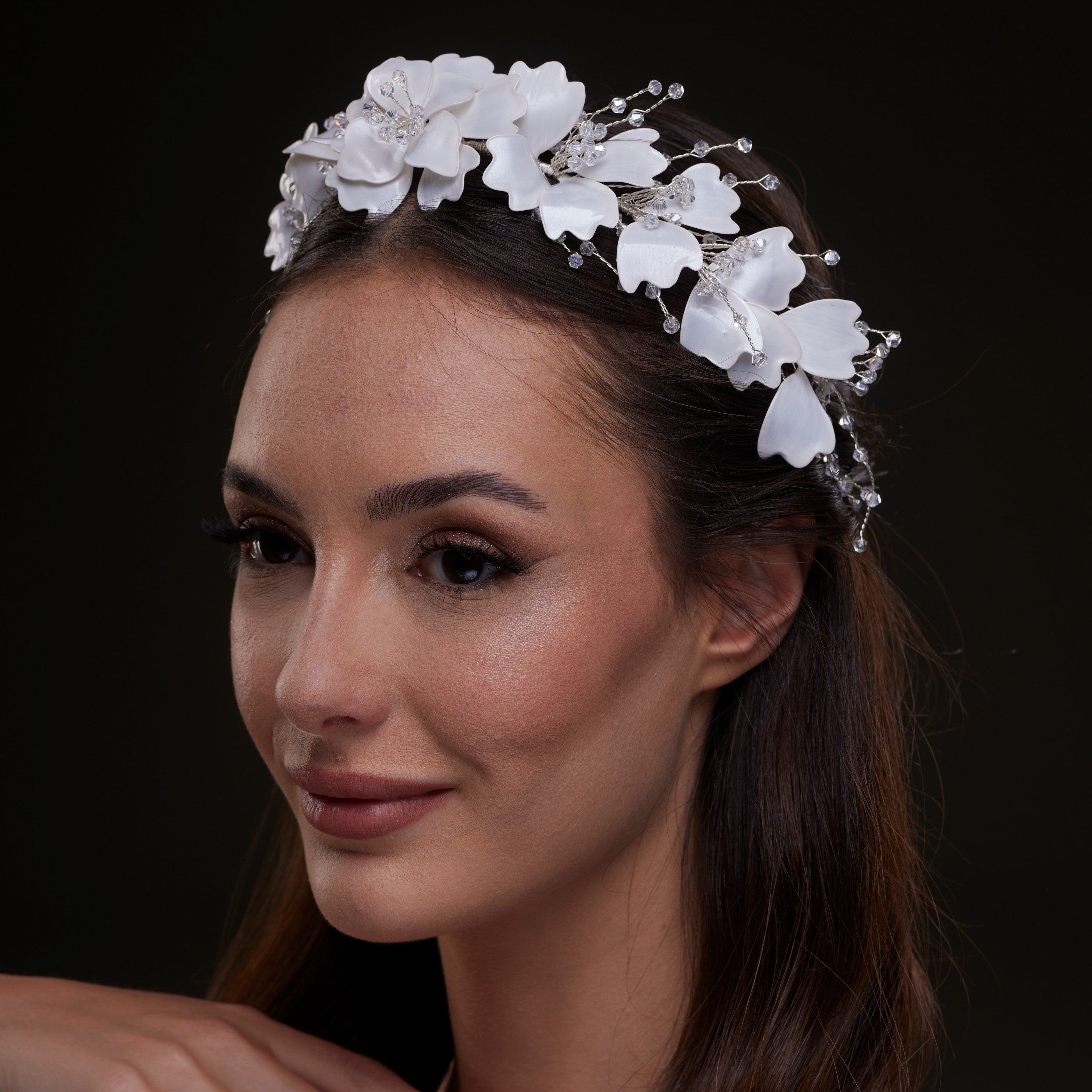 White Floral Hair Vine