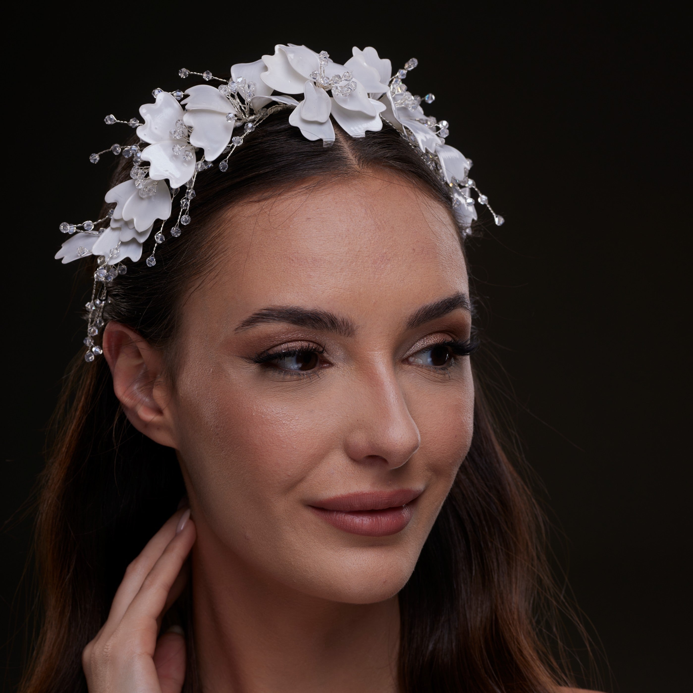 White Floral Hair Vine