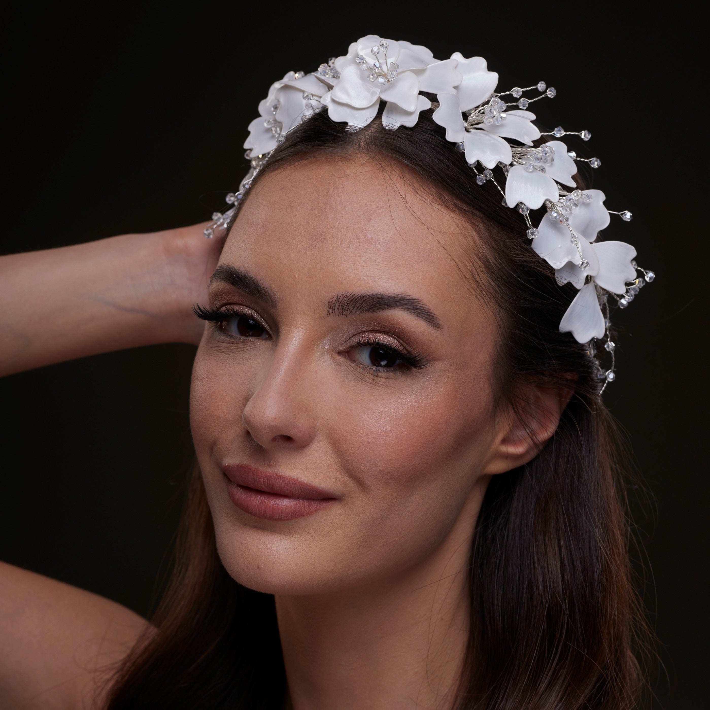 White Floral Hair Vine