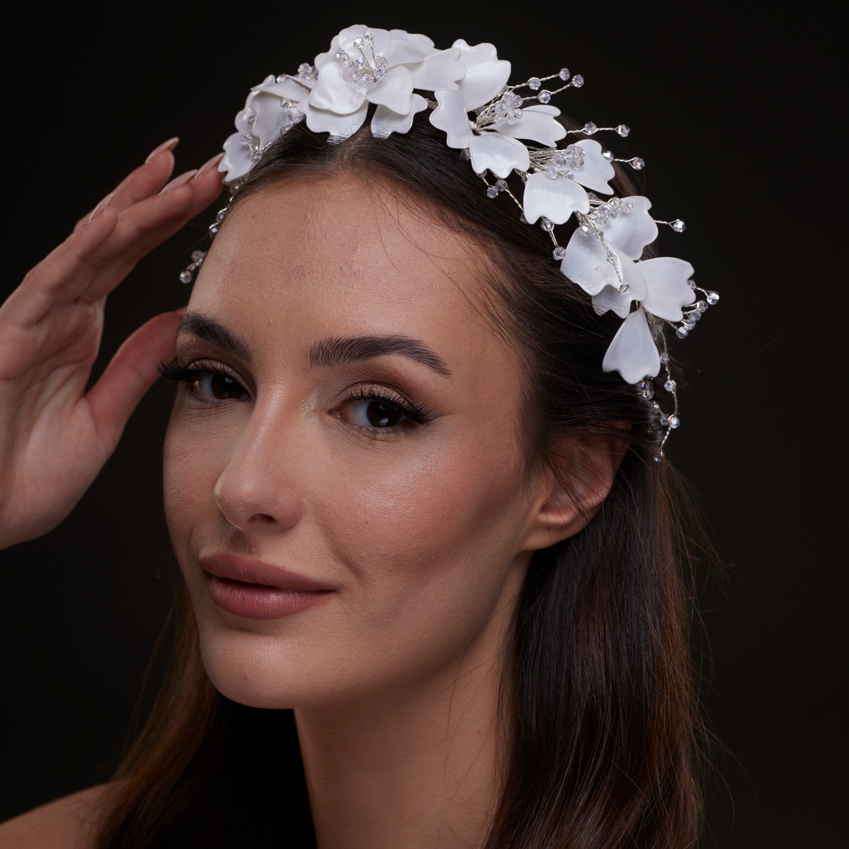 White Floral Hair Vine