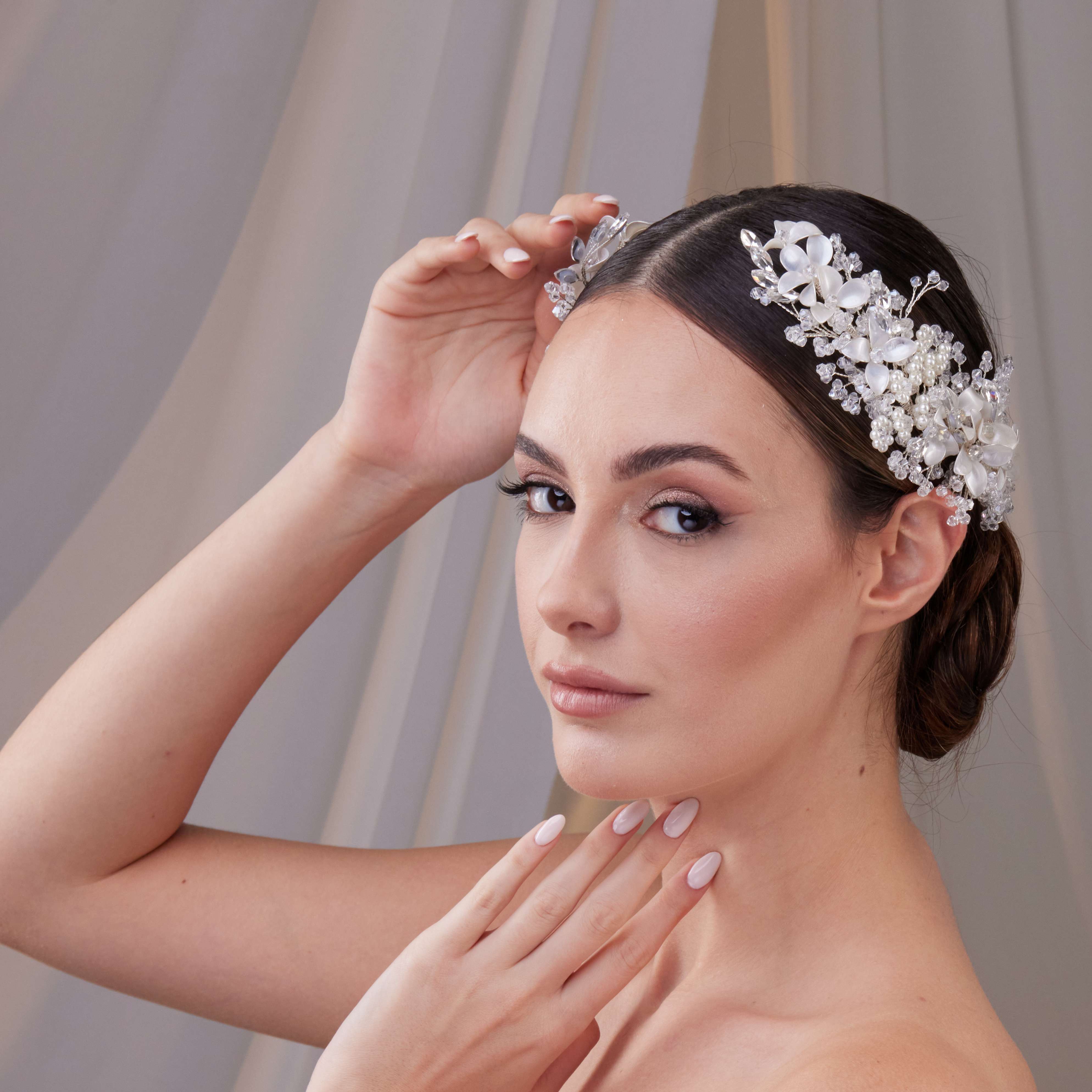 Two-Piece Flower Wedding Hair Vine Set