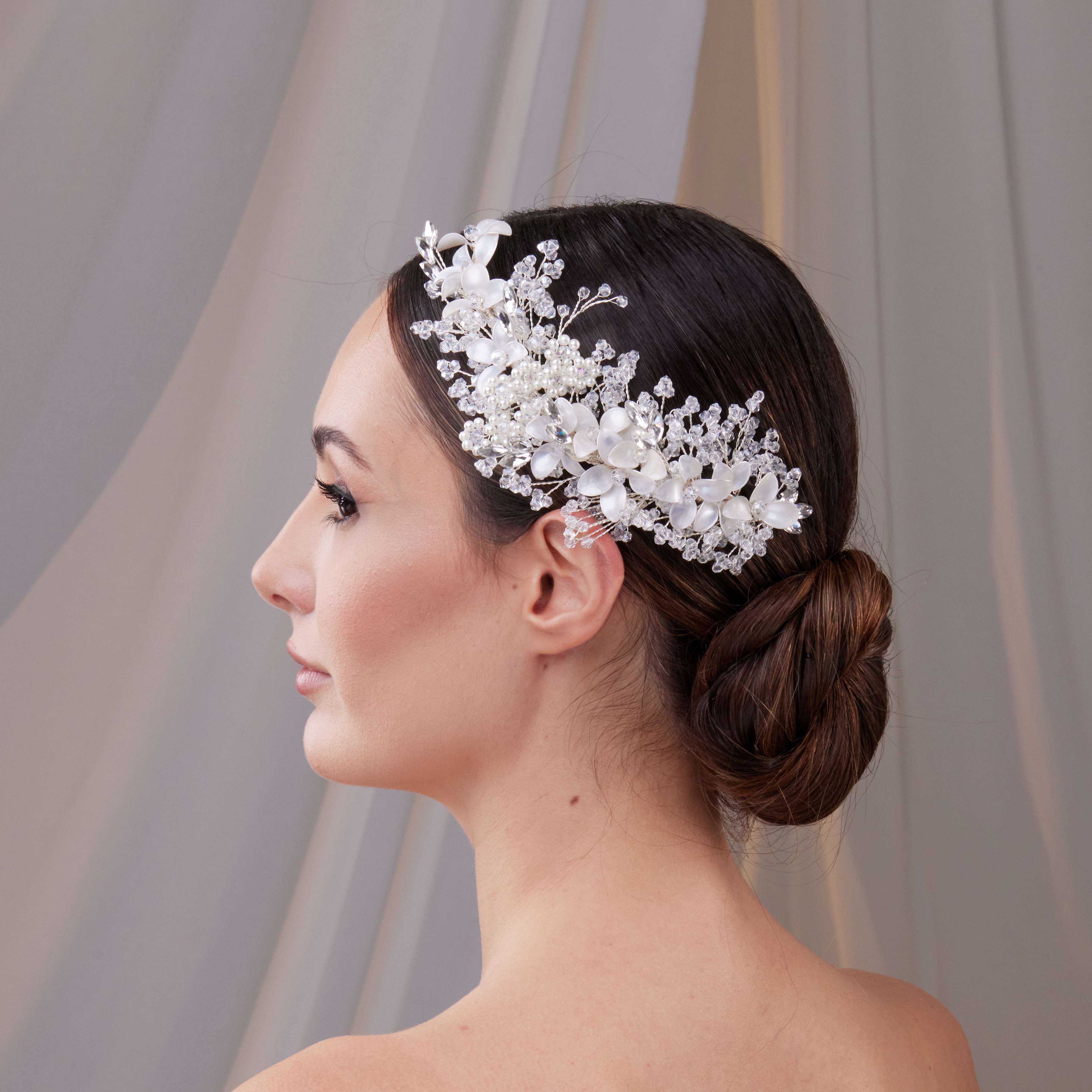 Two-Piece Flower Wedding Hair Vine Set