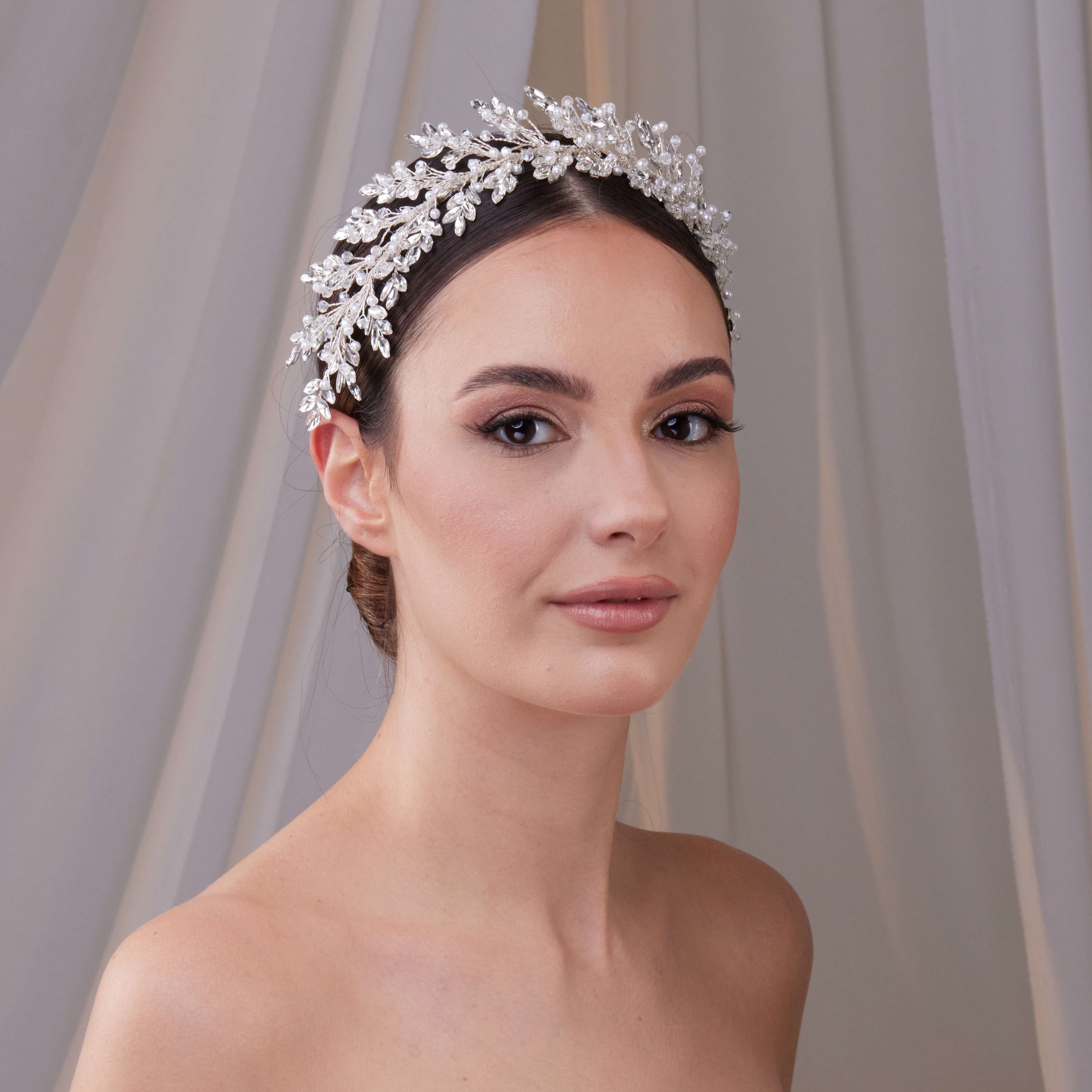 Rhinestone and Pearl Bridal Hair Band