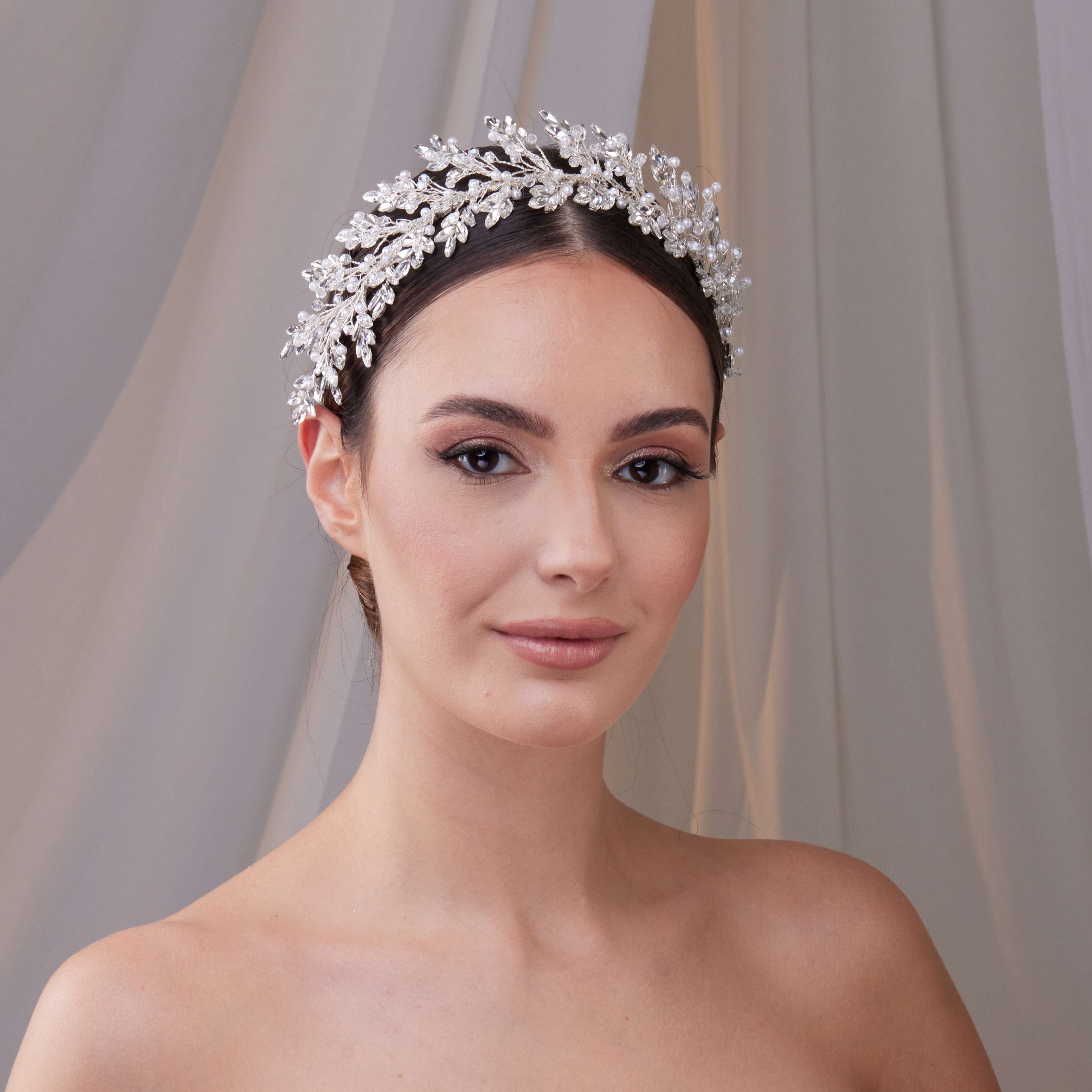 Rhinestone and Pearl Bridal Hair Band