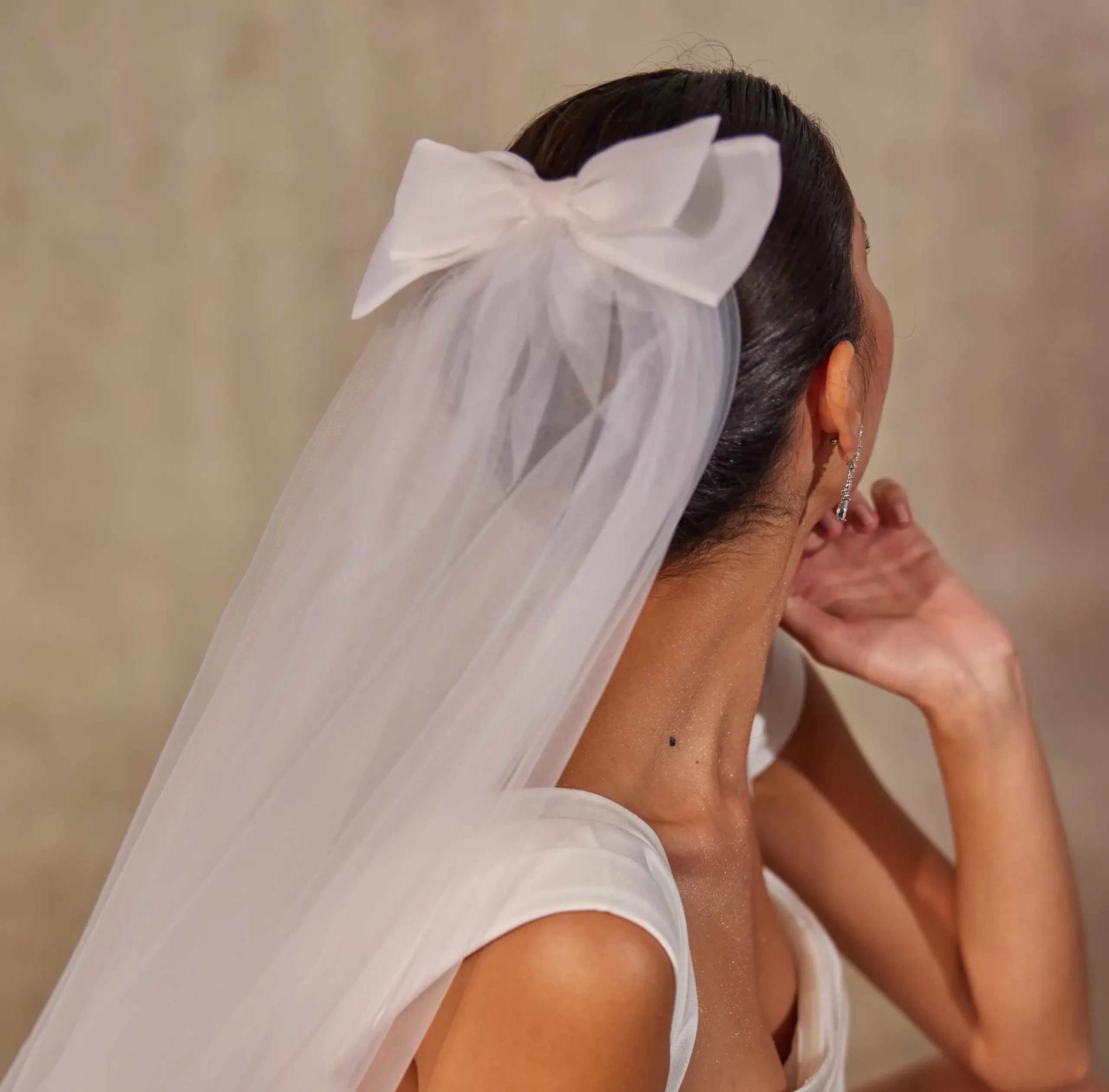 Elegant Bow Wedding Veil - Bridal Port