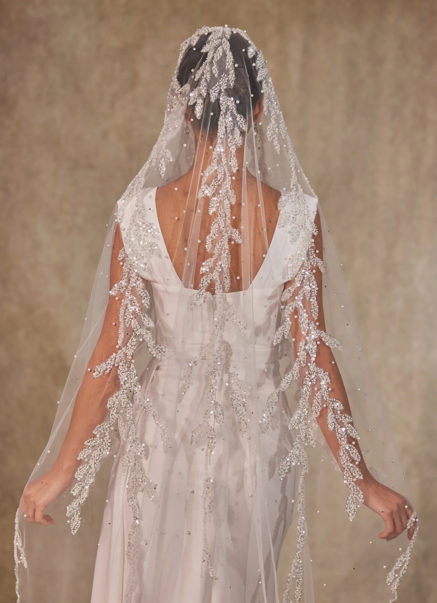 Embroidered Wedding Veil-D235 - Bridal Port