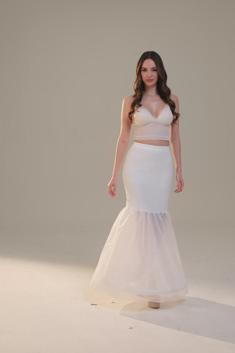 underskirt for mermaid wedding dress Mermaid Petticoat with Corsage Skirt ,Wedding Dress Underskirt for Enh –  Bridal Port