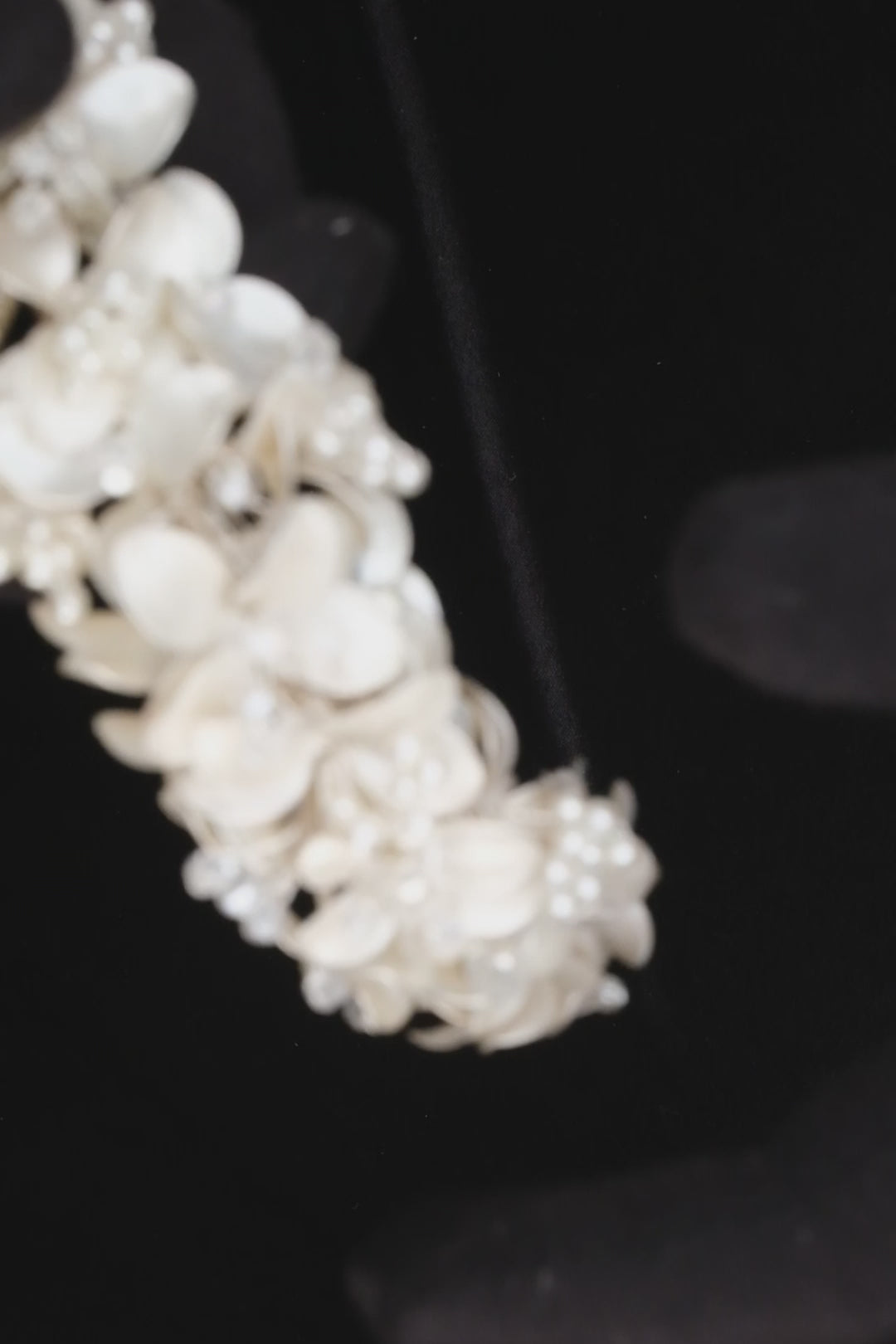 Handmade Pearl and Resin Flower Wedding Hair Band