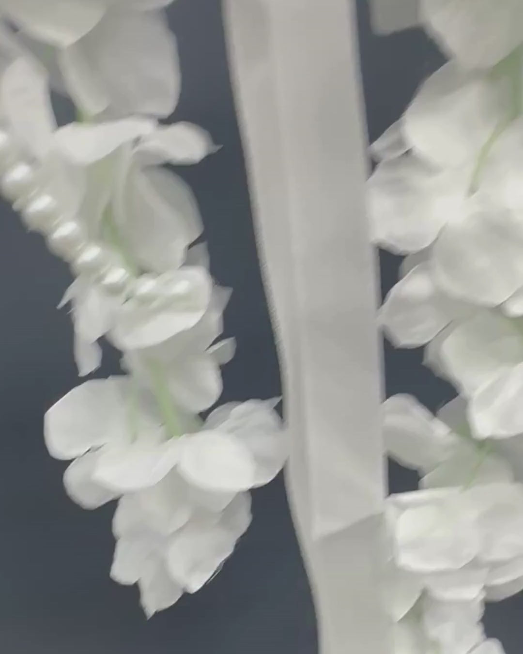 Pearl Bridal Hoop Bouquet, White Calla Lily Wedding Bouquet