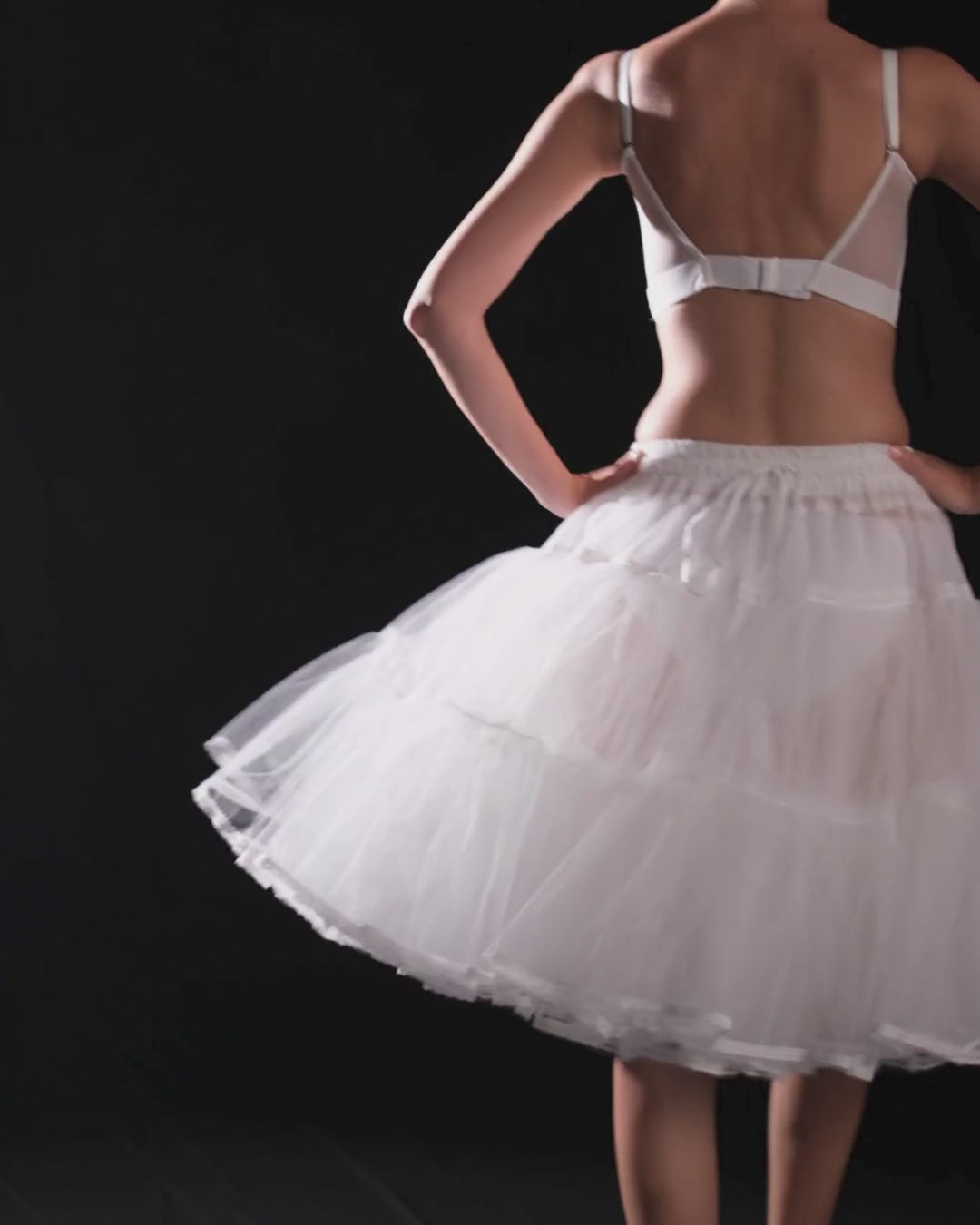 White Short Bridal Petticoat, Tulle Crinoline,  Mini Wedding Dress Underskirt, Tutu Skirt