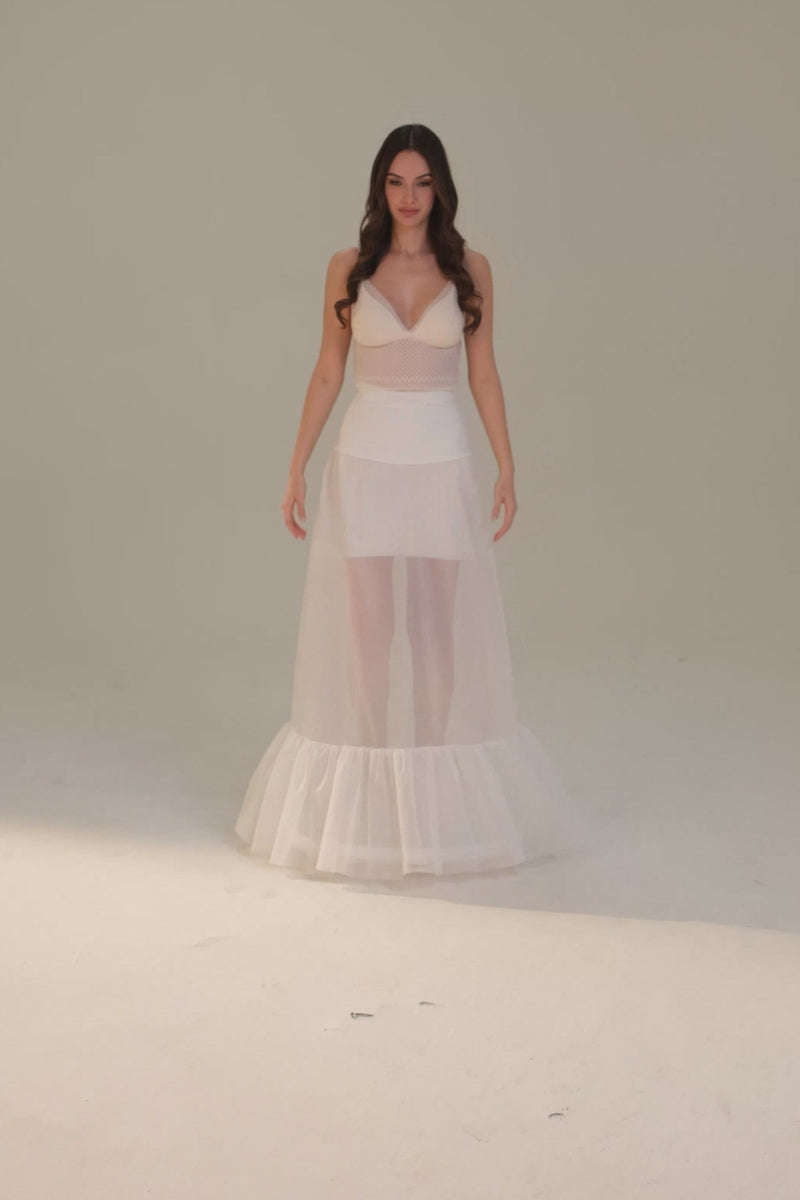 Mermaid Petticoat Skirt with Waist Corsage , Bridal Crinoline Slip – Bridal  Port