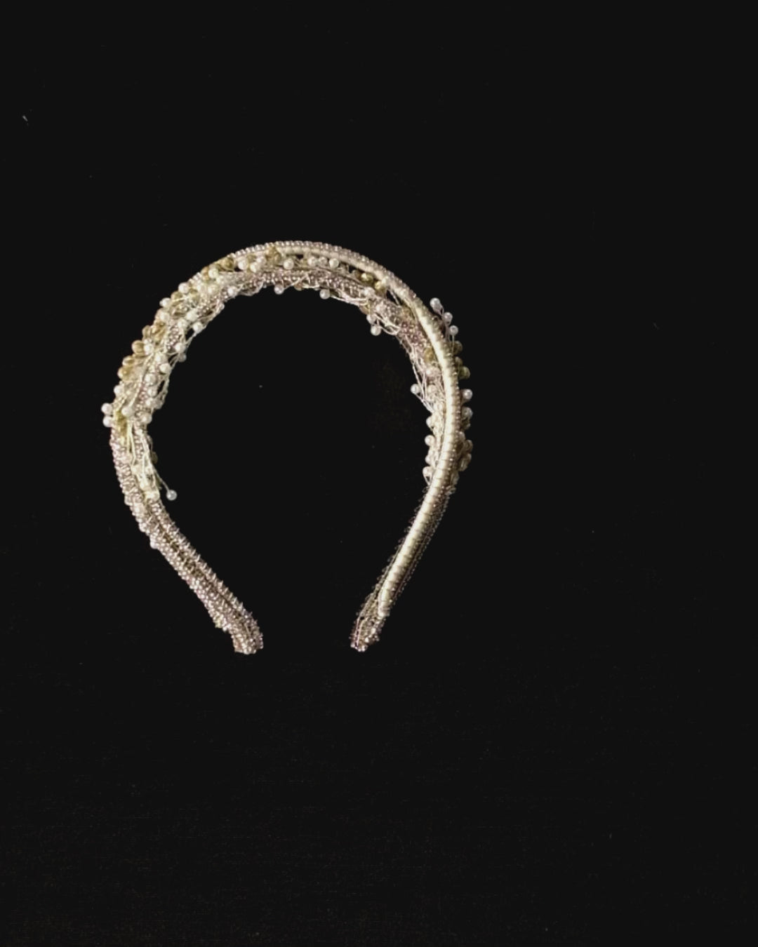 Gold and Silver Beaded Hair Band